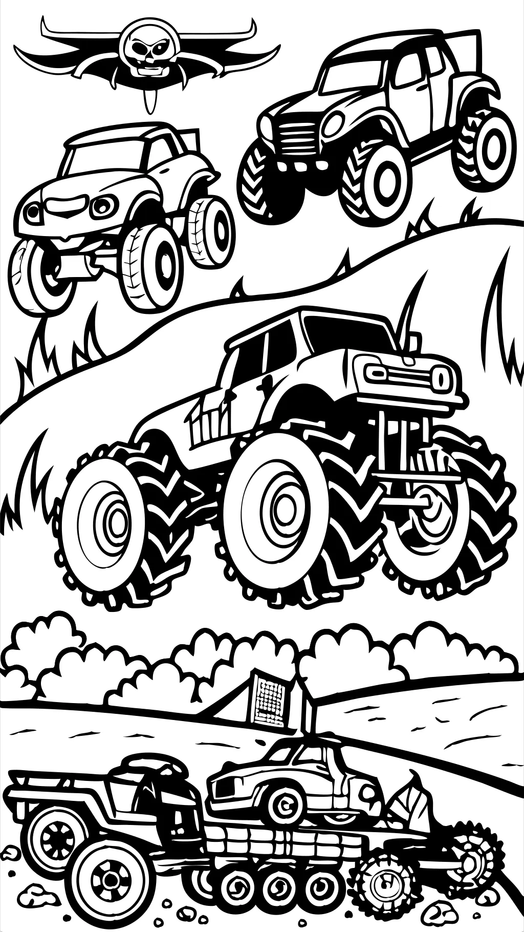 monster jam color pages